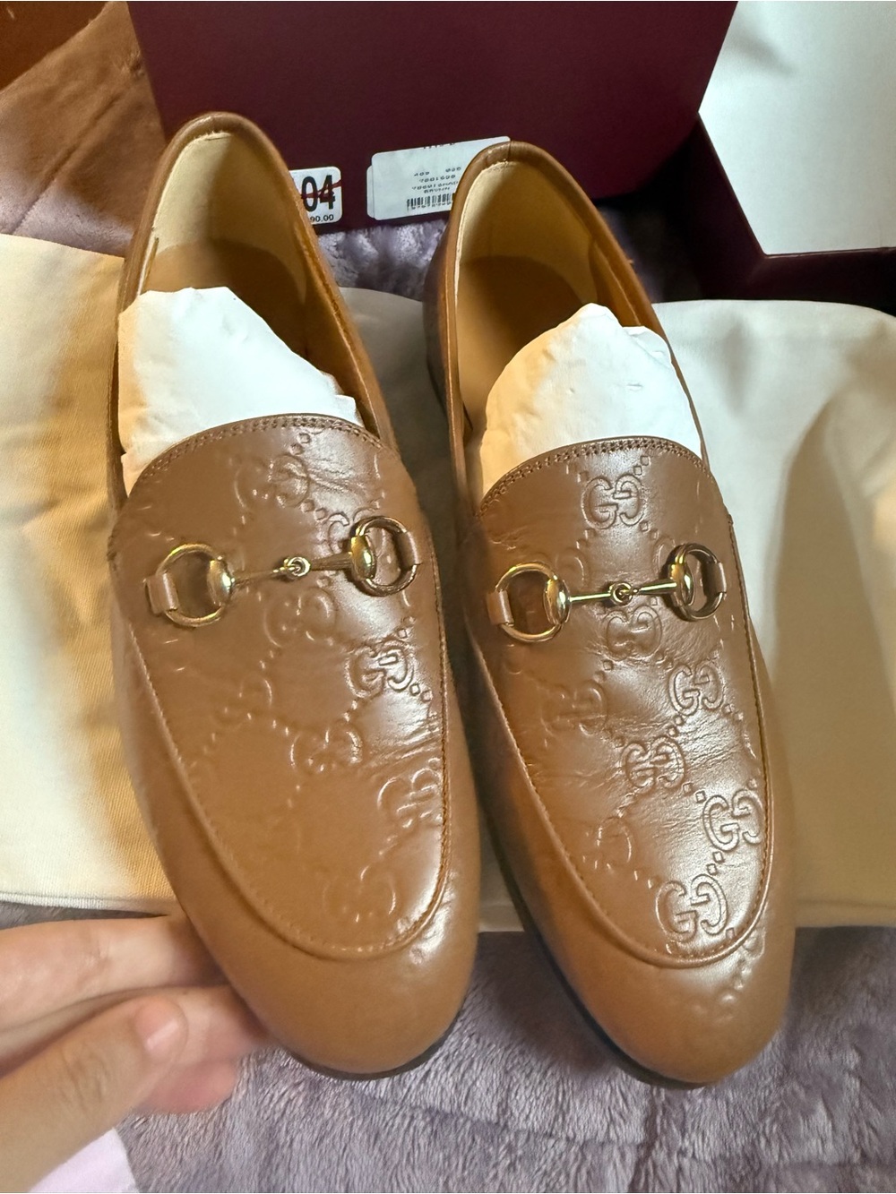 Gucci brown Leather Horsebit Loafers